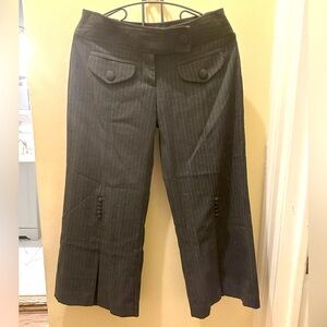 BEBE vintage Y2K wool pinstriped capris